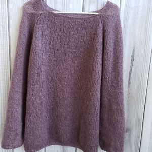 Mohair Sweater Oversize Handmade  hand knitted, lavender color, size s, m, l,